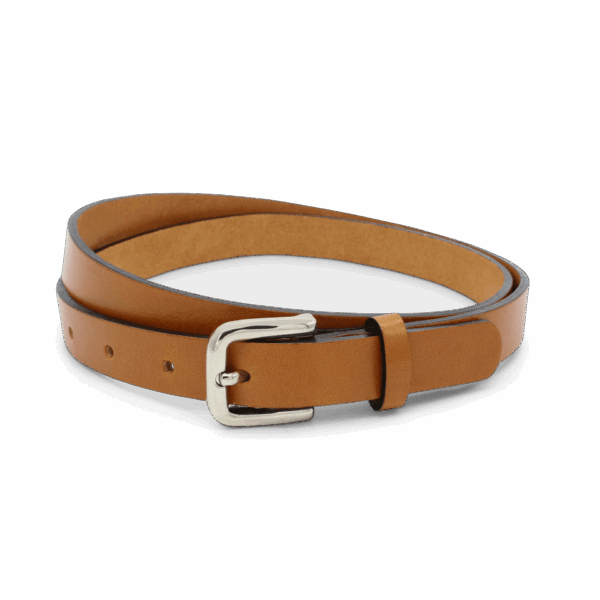 Schmaler Damengürtel Leder Cognac Taillengürtel Braun 2 cm Breit