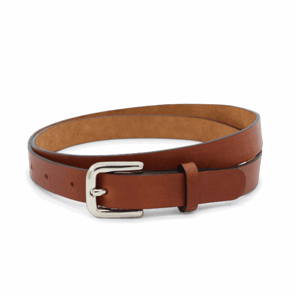 Schmaler Gürtel Damen Taillengürtel Braun Leder für Kleid