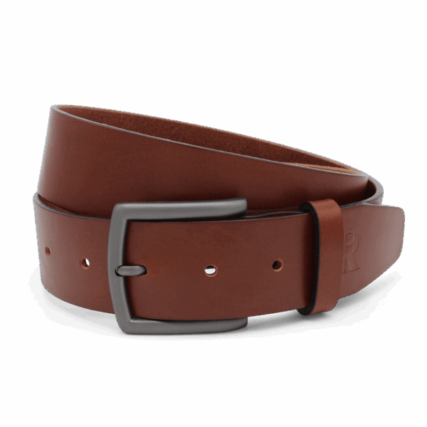 Gürtel Herren Jeansgürtel Braun Rotbraun dunkle Schnalle
