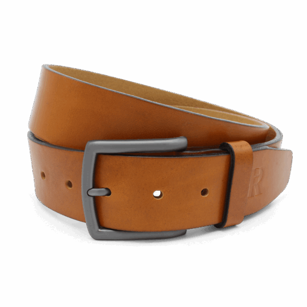 Ledergürtel 4 cm breit jeansgürtel Herren Cognac