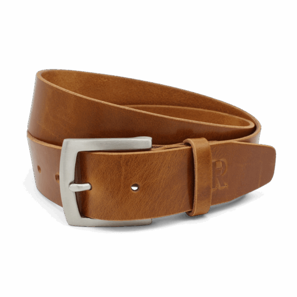 Gürtel mit Edelstahlschnalle 4cm Herren Fettleder Pull-Up Leder Ledergürtel