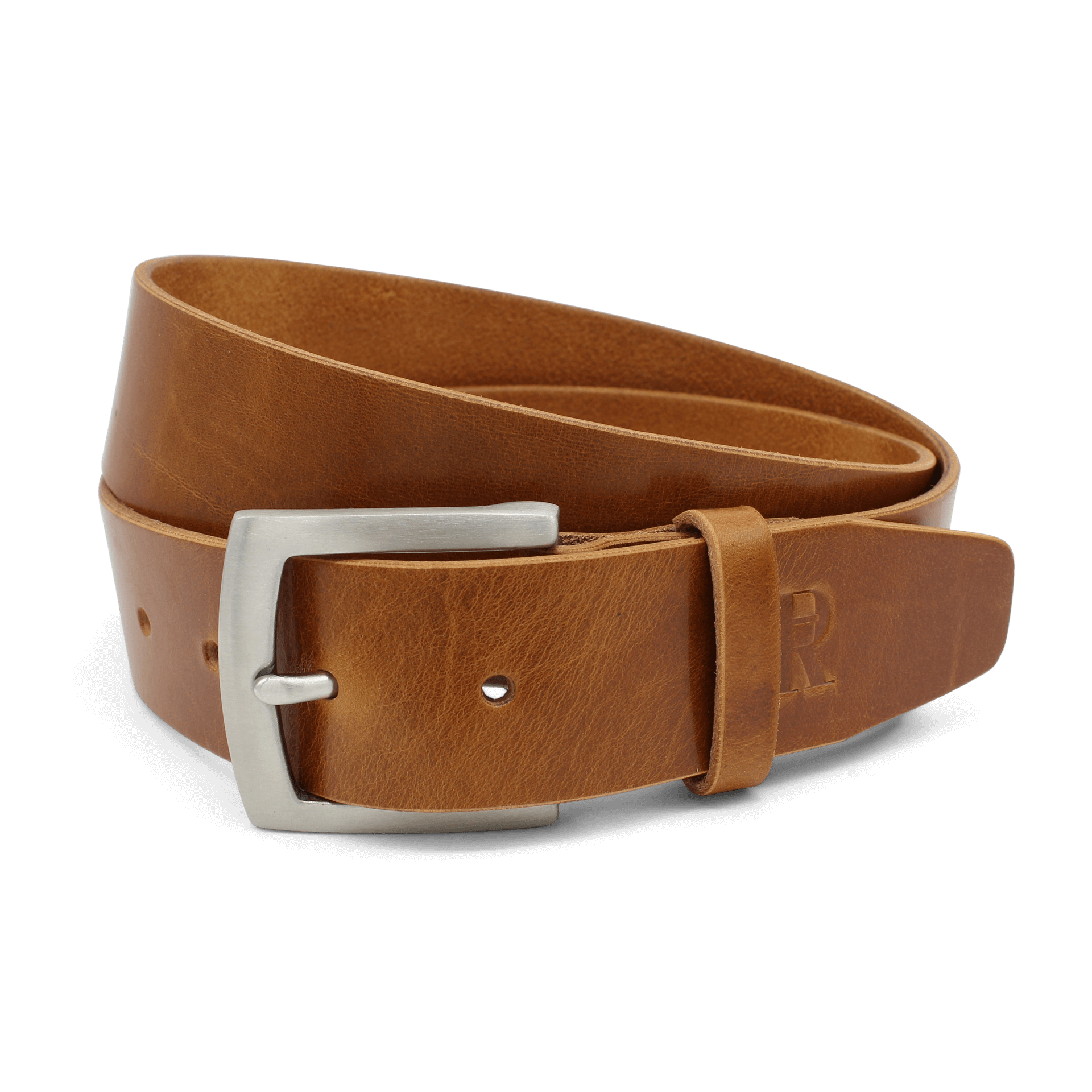 Gürtel mit Edelstahlschnalle 4cm Herren Fettleder Pull-Up Leder Ledergürtel