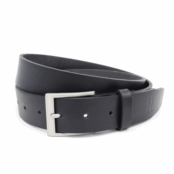 Ledergürtel Herren Blau Dunkelblau Navy Marineblau 3,5cm Herrengürtel Echtleder Kaspar